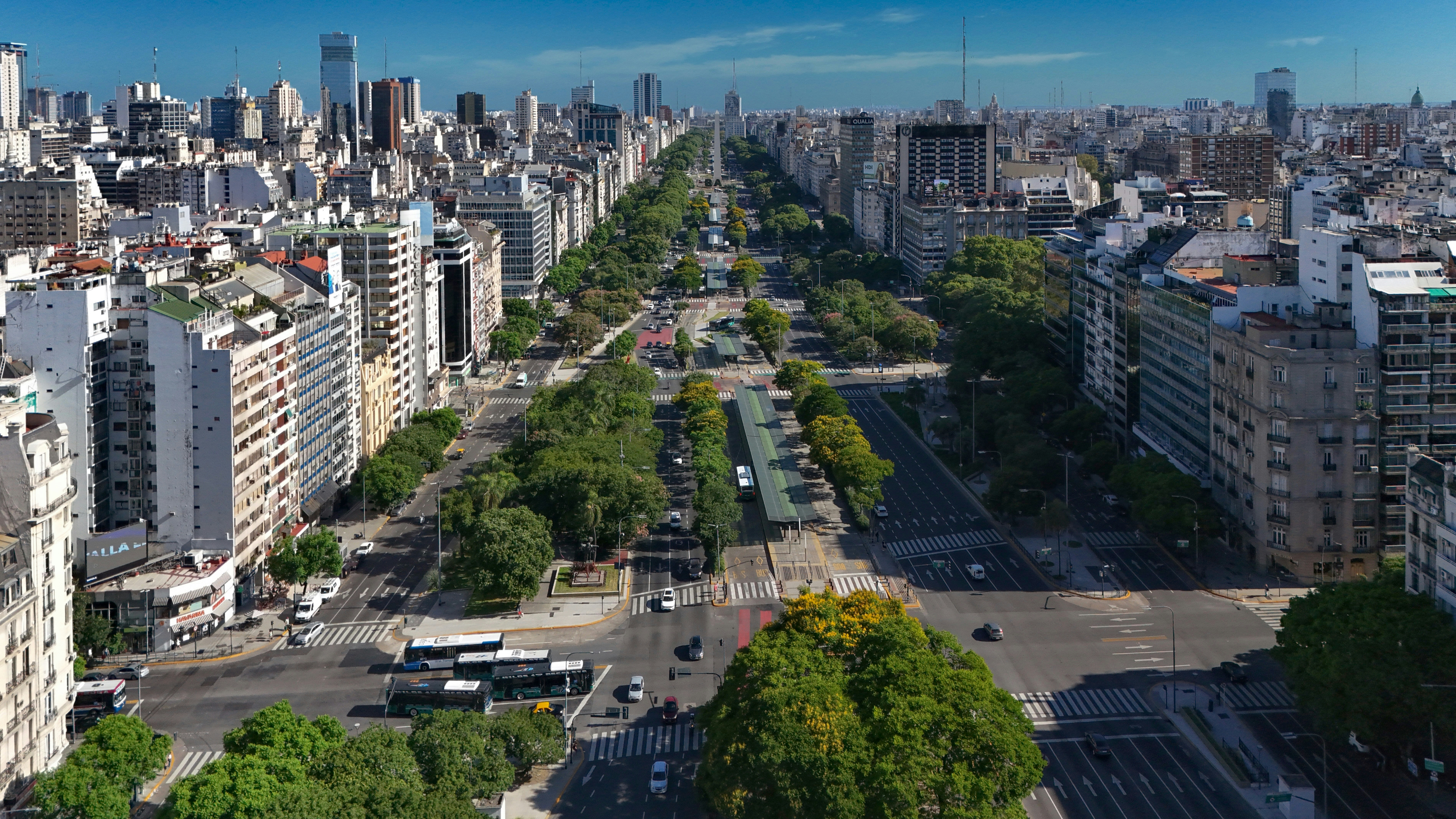 Aerial view of modern towers in Buenos Aires